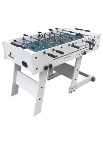 Tischfussball , Weiss , Holz, Kunststoff , 61x81x122 cm , CE , Ballr&uuml;cklauf an beiden Kopfenden, klappbar, Balleinwurf auf beiden Spielerseiten , Freizeit & Co, Spieltisch, T&ouml;ggelikasten