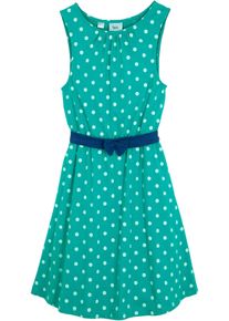 Jerseykleid aus reiner Bio-Baumwolle in gr&uuml;n, Gr&ouml;sse 128/134, 100% Baumwolle, bonprix