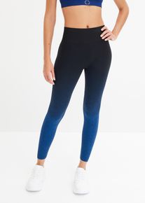 Seamless Sport-Leggings mit Farbverlauf schnelltrocknend in blau, Gr&ouml;sse 4 (L), bonprix