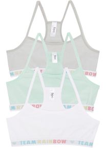 Bustier mit weicher Baumwolle (3er Pack) in grau, Gr&ouml;sse 128/134, 95% Baumwolle, bonprix