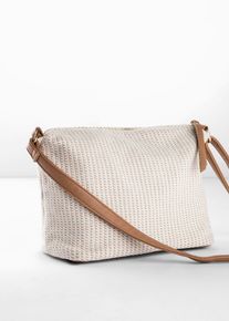Stoffumh&auml;ngetasche mit Detail in beige, Gr&ouml;sse 20,5x25 cm, bonprix