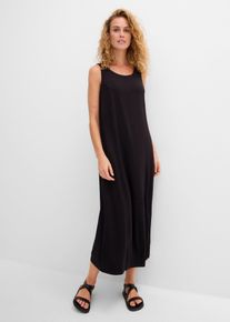 Jerseykleid mit softer Viskose in schwarz, Gr&ouml;sse 56/58 (3XL), bonprix