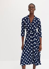 Hemdblusenkleid mit Bindeband (2-tlg.Set) in blau, Gr&ouml;sse 36/38 (S), bonprix