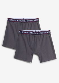 Midi Boxershorts eng mit Baumwolle (2er Pack) in grau, Gr&ouml;sse 6 (L), bonprix